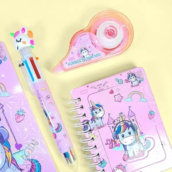 Unicorn Theme Stationary Set with correction tape