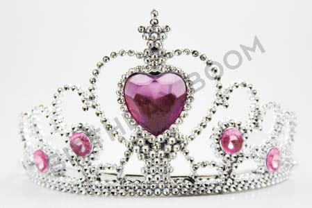 Silver Crown with Big Diamond