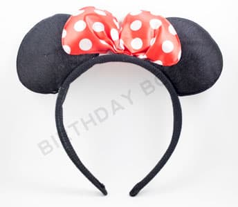 Mickey Mouse Head Band (Black+Red)