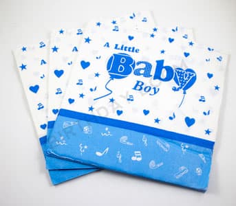 White Blue Tissue Paper Set