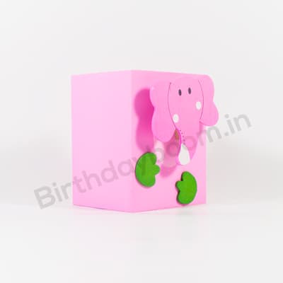 Animal Wooden Pen Stand (Pink)