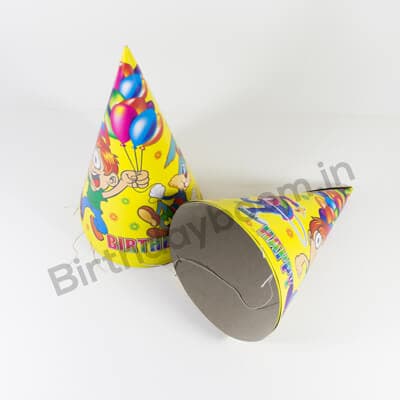 Yellow Theme Paper Cap (Big Size)