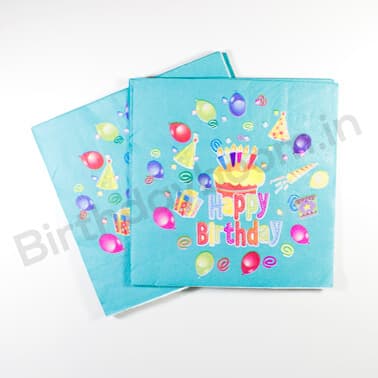 Birthday Party Theme Printed Tissue Paper (turquoise color)