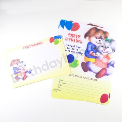 Birthday Party Invitation Card (Teddy Bear Theme)