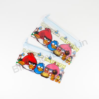 Angry Bird Theme Transparent Pouch