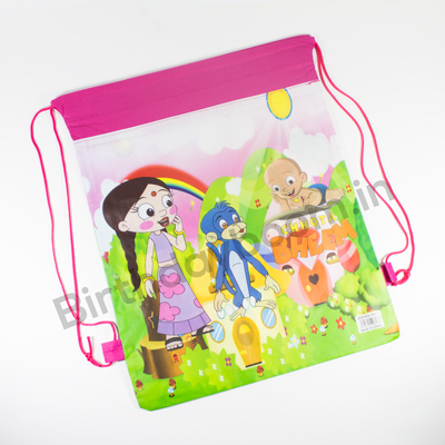 white and blue backpack